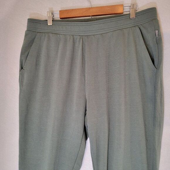Eddie Bauer Lounge Pants Joggers Women M Olive Green Warm Pull On Stretch - Picture 3 of 11
